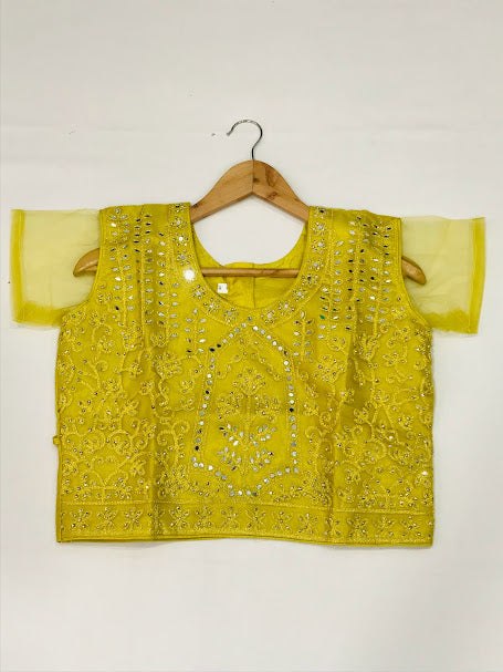 Dazzling Yellow Color Designer Net Lehenga Choli Set With Dupatta For Girls In USA