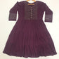 Purple Color With Stone Work Rayon Kurti In Yuma