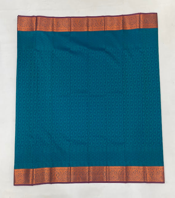 Attractive Blue Color Art Silk Saree With Zari Work In Mesa