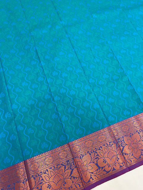 Wonderful Bluish Green Color Art Silk Saree In Yuma
