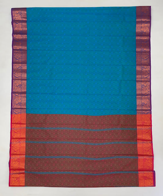 Wonderful Bluish Green Color Art Silk Saree With Zari Work For Women In USA