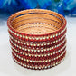 Charming Maroon Colored Designed Bangles For Girls