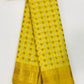 Gorgeous Yellow Color With Contrast Golden Pallu Silk Cotton Saree For Women Near Me