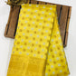 Gorgeous Yellow Color With Contrast Golden Pallu Silk Cotton Saree For Women In USA
