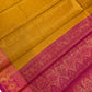 Mustard Yellow Color Art Silk Saree With Zari Work In Yuma