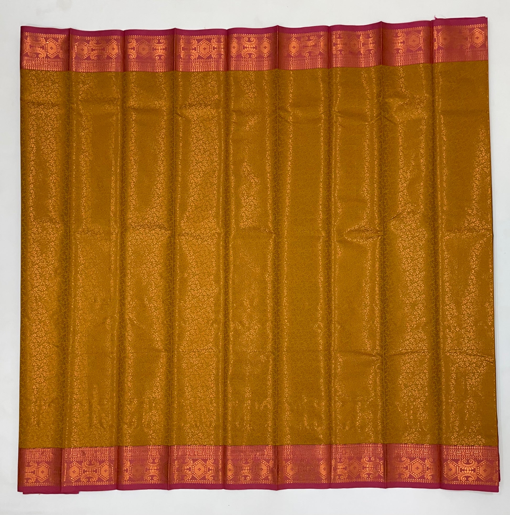 Mustard Yellow Color Art Silk Saree With Zari Work In Chandler