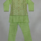 Beautiful Pista Green Color Silk Sherwani And Jacket Suits With Sequins Work For Boys