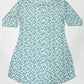 Exquisite Light Blue Cotton Kurti With Printed Work For Girls