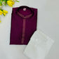Stunning Purple Color Silk Embroidery And Zari Work Kurta Set Near Me