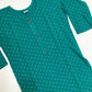 Green Color Rayon With Printed Work Kurti For Girls In Mesa