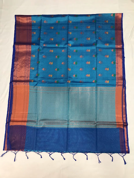 Designer Art Silk Saree With Flower Motifs And Zari Border in Phoenix