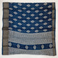 Blue Color Silk Cotton Saree With Printed Work In USA