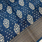 Blue Color Silk Cotton Saree With Printed Work In Mesa