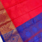 Red Color Art Silk Saree With Zari Work In Surprise
