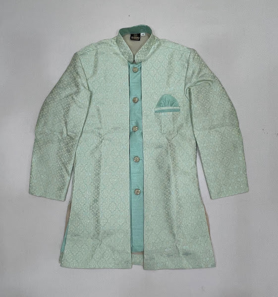 Sky Blue Color Sherwani And Jacket Suits With Embroidery Work In Tempe