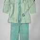 Stunning Sky Blue Color Silk Cotton Sherwani And Jacket Suits With Embroidery Work For Boys