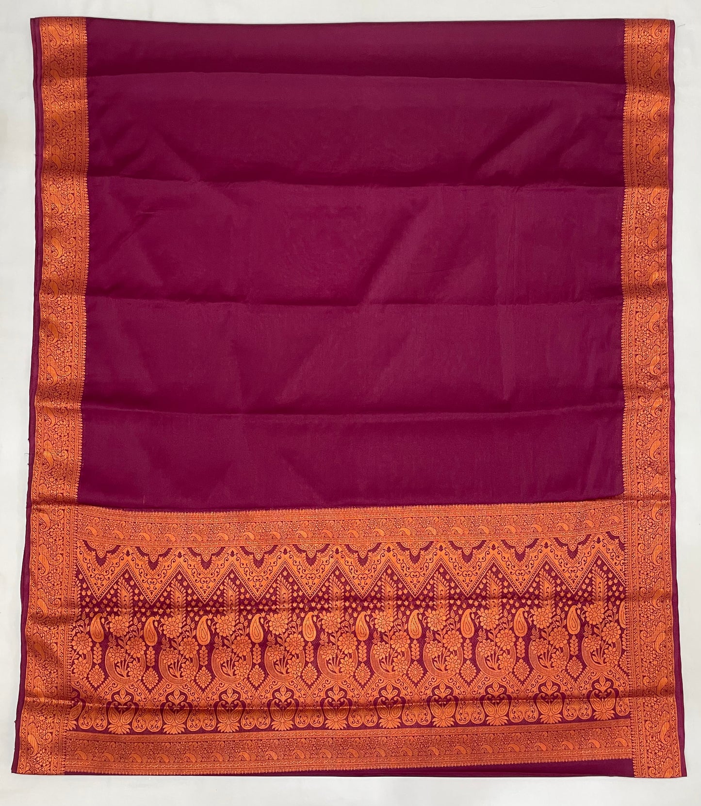 Maroon Color Mysore Silk Saree With Zari Work In Suncity