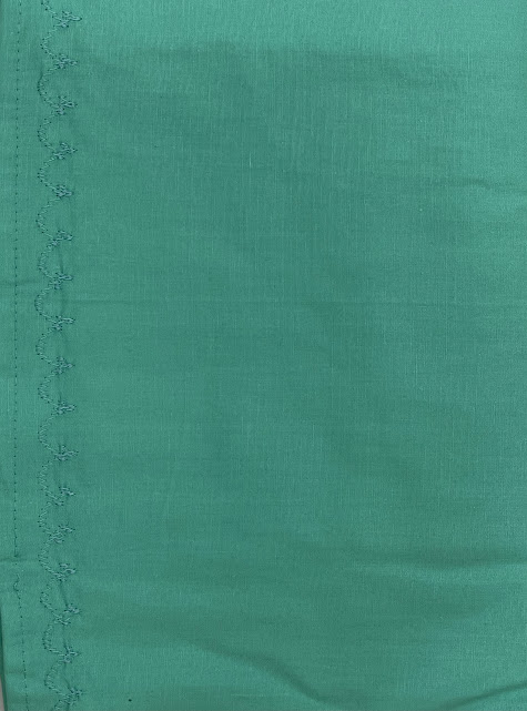 Alluring Aqua Green Cotton Readymade Petticoat With Thread Work For Women
