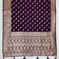 Dark Purple Color Soft Silk Saree With Zari Work In Chandler