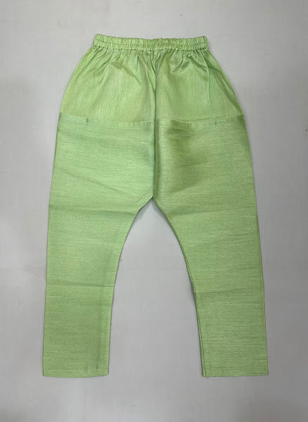 Light Green Color Silk Cotton Sherwani And Jacket Suits In Yuma