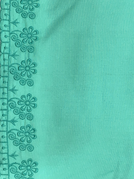 Alluring Sea Green Color Women's Cotton Thread Work Readymade Petticoat In Chandler