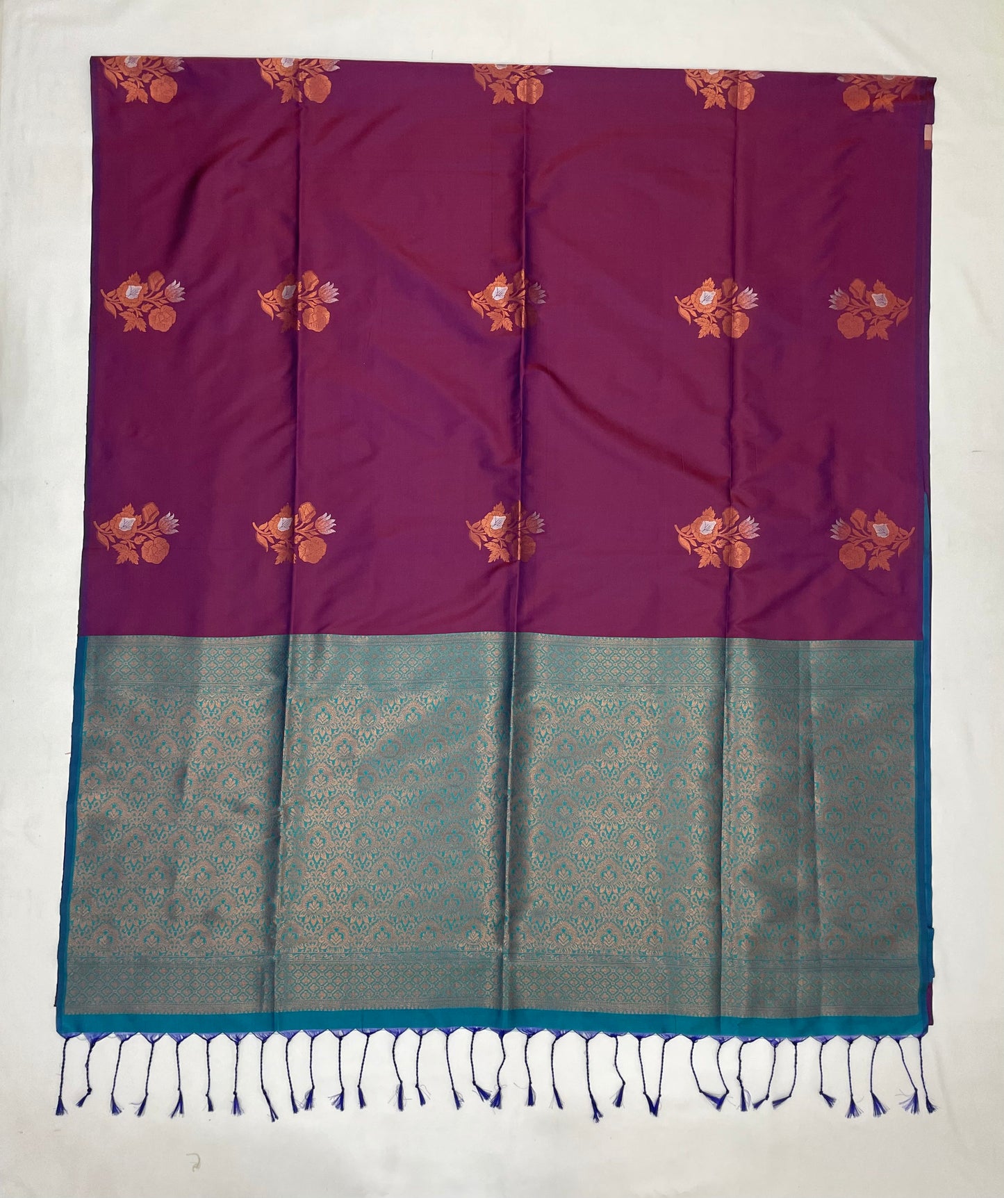 Purple Color Soft Silk Saree With Zari Work In USA
