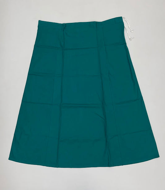Charming Dark Green Color Cotton Petticoat With Thread Work For Women