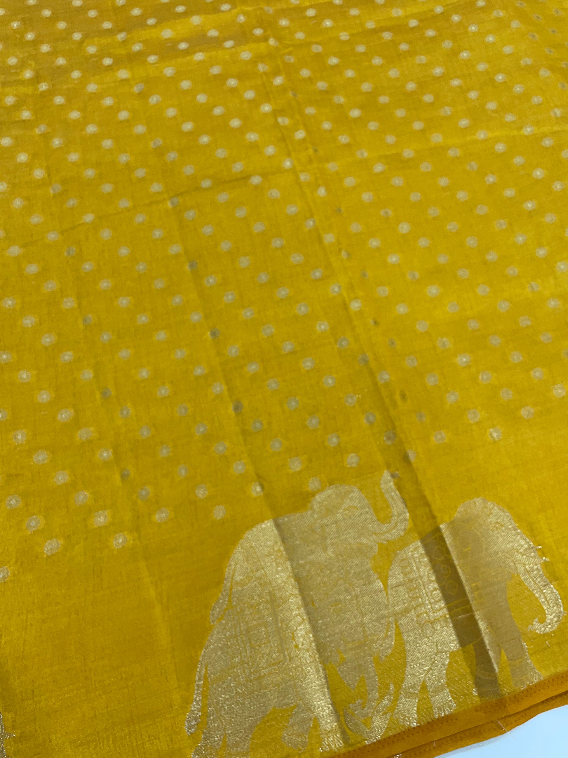 Yellow Color Silk Saree With Zari Work In Chandler