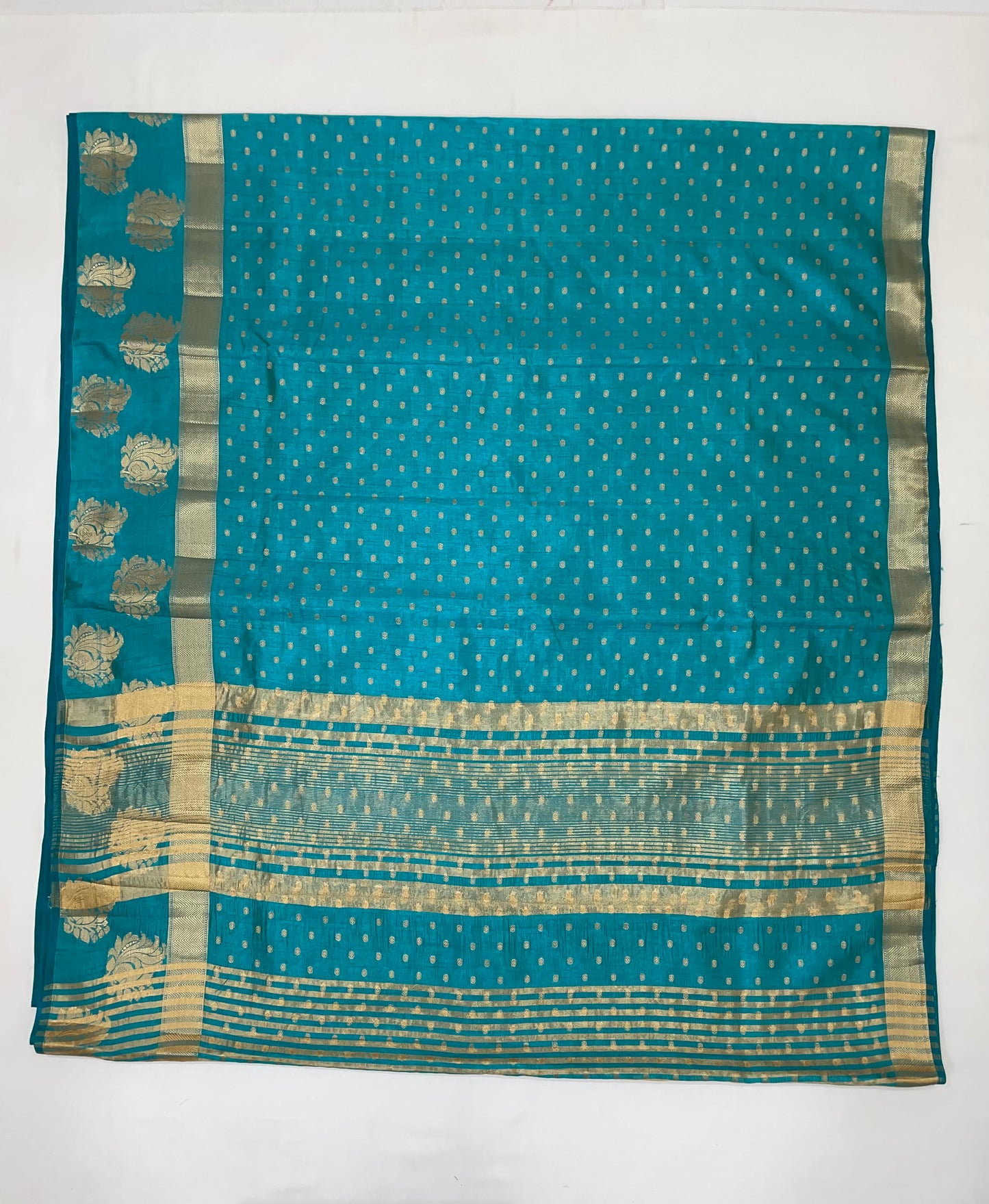 Charming Sky Blue Color Silk Saree With Zari Work In Mesa