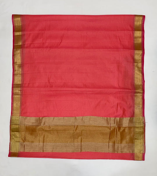 Charming Pink Color Silk Cotton Saree In Tempe