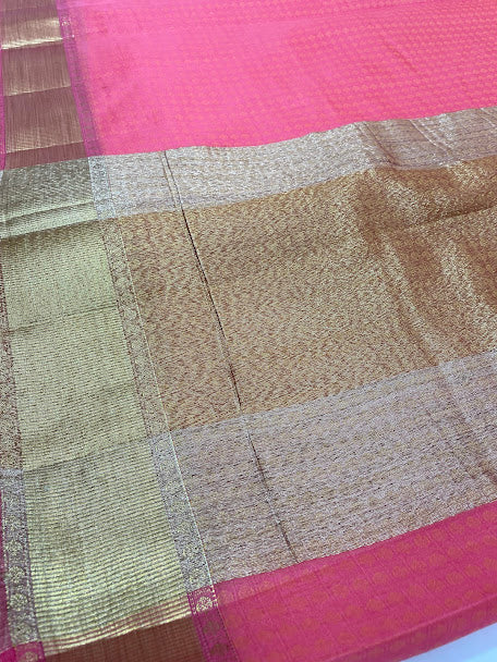 Pink Color Silk Cotton Saree For Women In Mesa