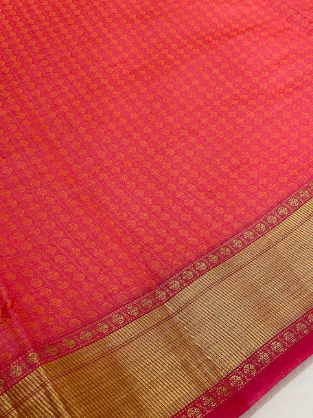 Pink Color Silk Cotton Saree In Chandler