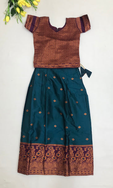 Stunning Purple Color With Zari Work Choli Set For Girls Near Me