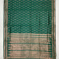 Dark Green Colored Silk Cotton Saree In USA