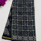 Ravishing Black Color Bandhani Printed Cotton Saree With Blouse