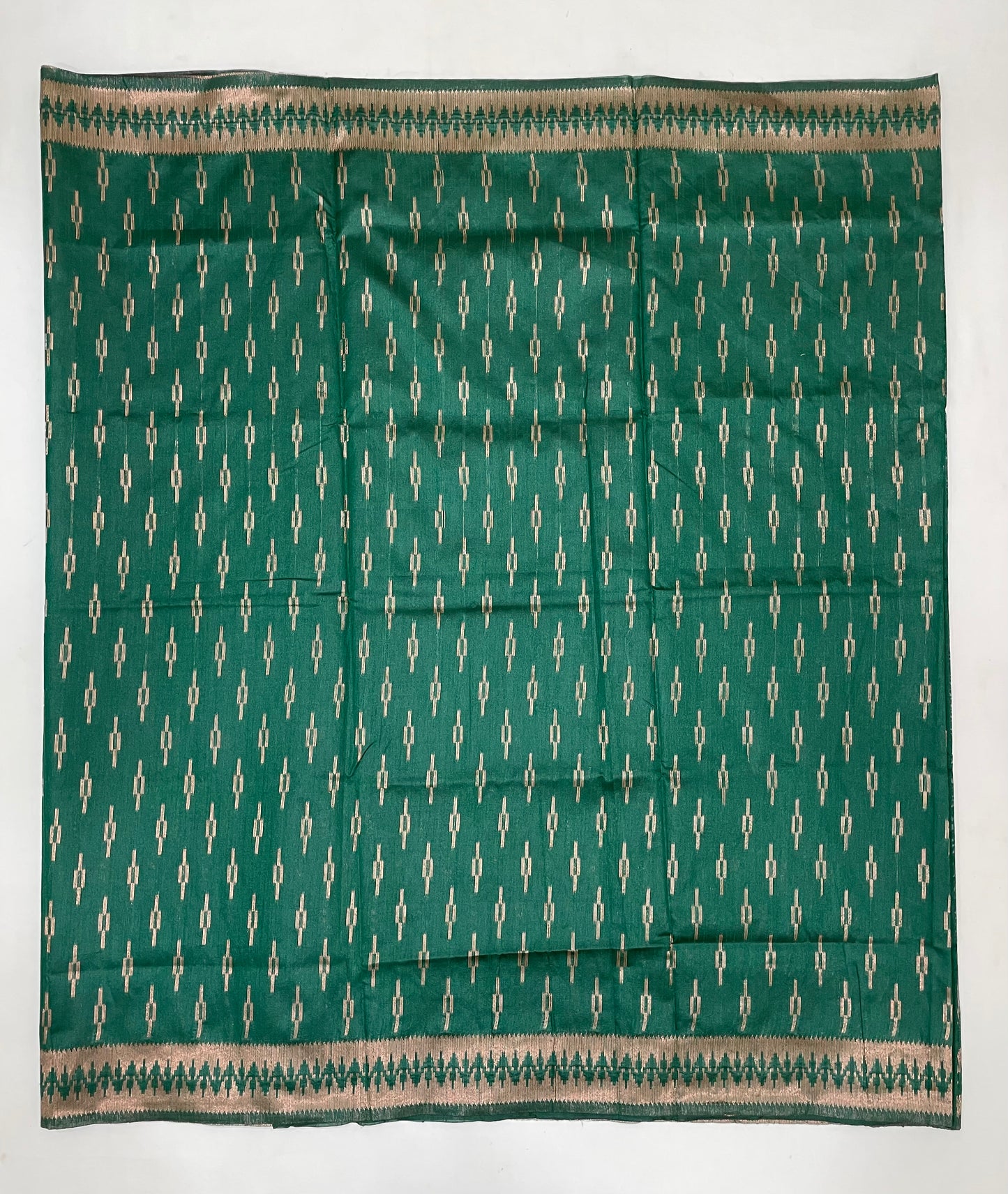 Dark Green Colored Silk Cotton Saree In Tempe