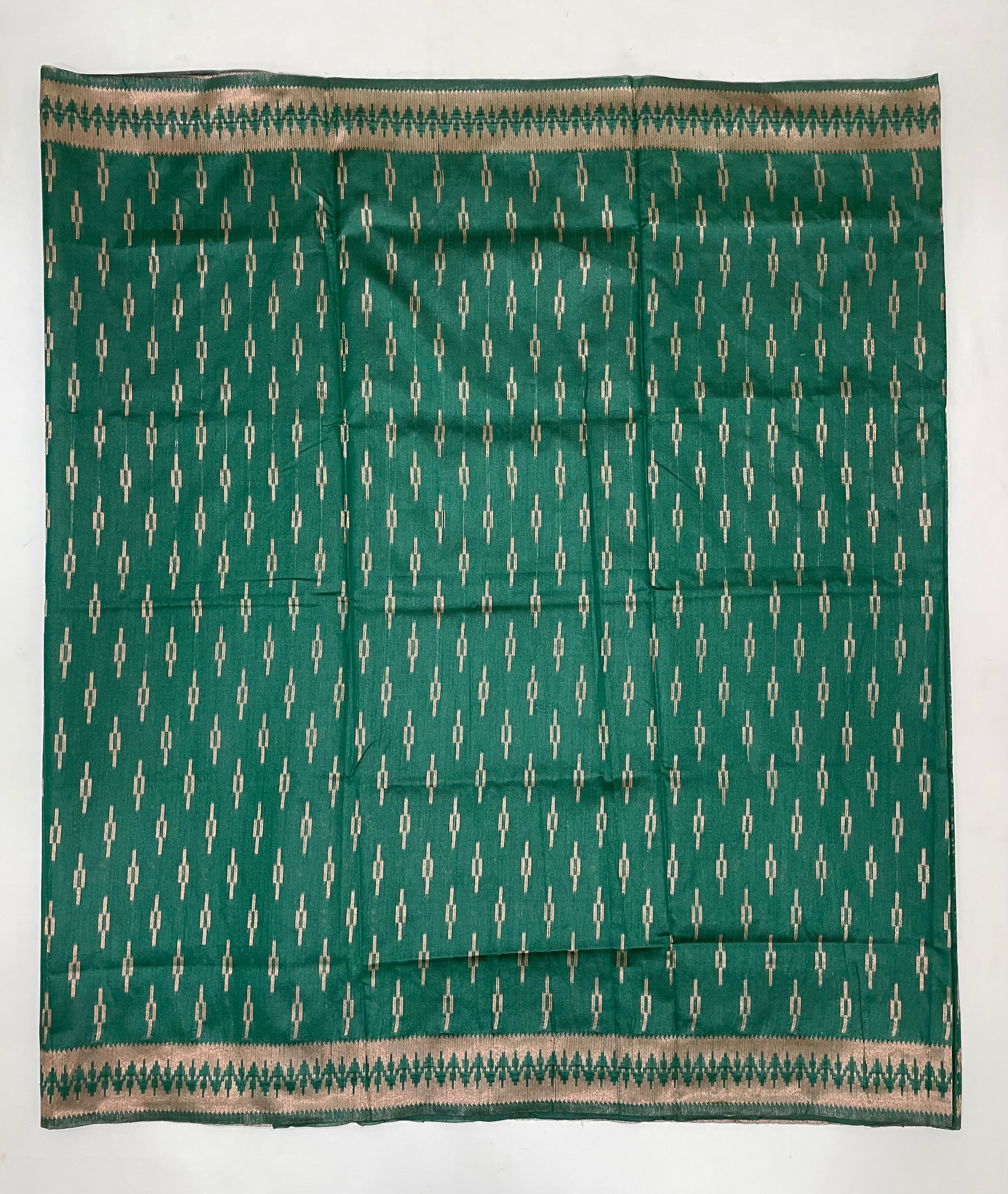 Dark Green Colored Silk Cotton Saree In Tempe