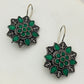 Gorgeous Green Color Rounded Floral Designer Oxidized Earrings In Peovia