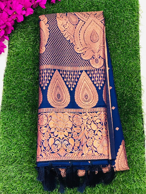 Printed Copper Zari Work Sarees In Tucson