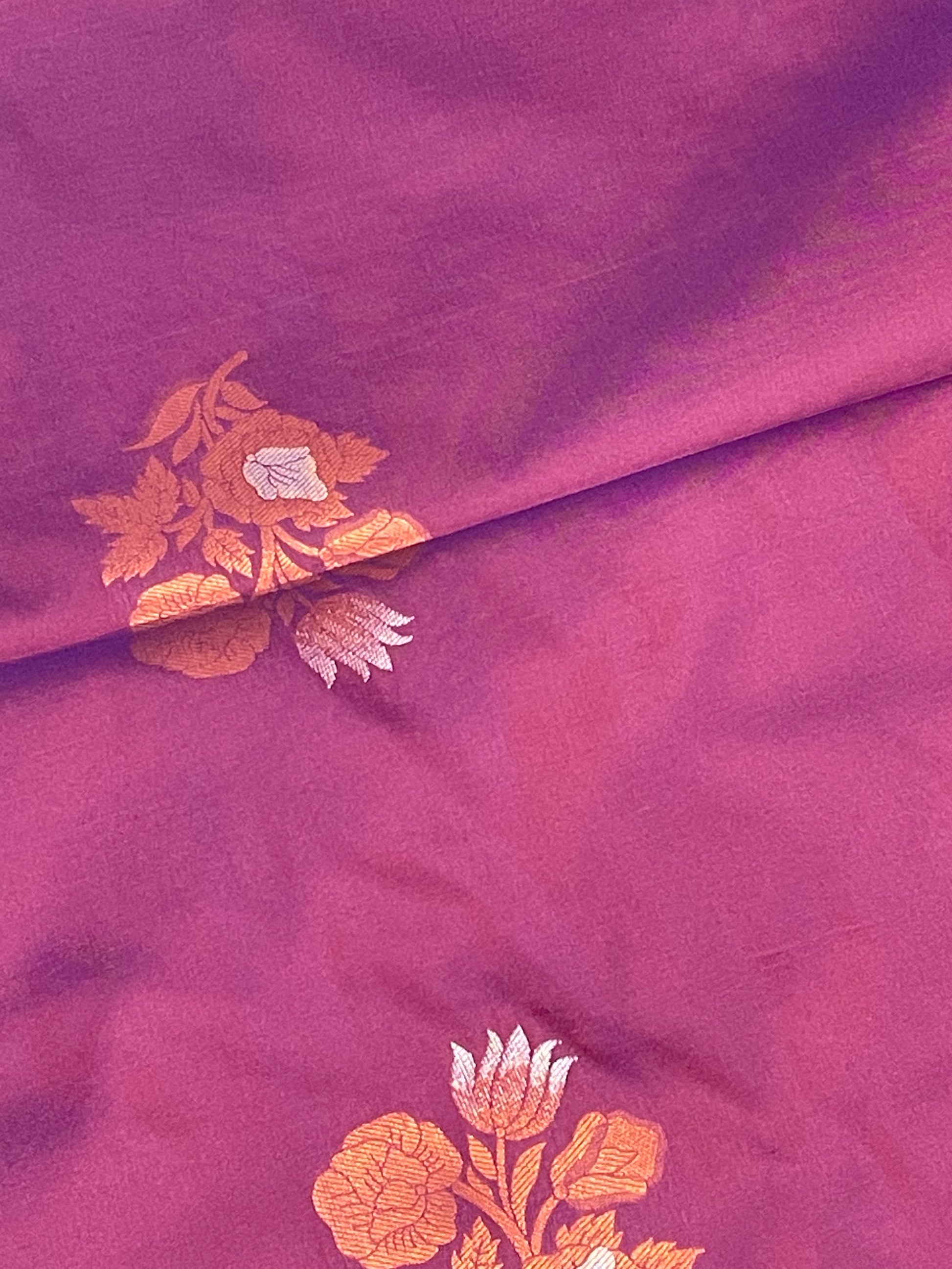 Purple Color Soft Silk Saree With Zari Work In Surprise