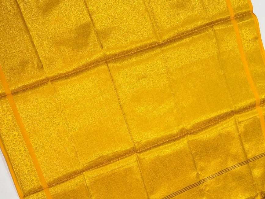 Charming Yellow Color Silk Shawl (Ponnadai) For Guest In Phoenix 
