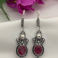 Oxidized Maroon Color Stone Earrings For Women Near Me