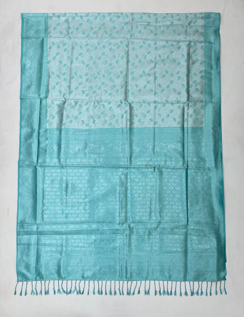 Fabulous Sky Blue Color Art Silk Saree With Contrast Pallu For Women In USA