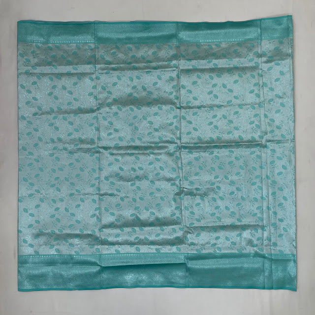 Fabulous Sky Blue Color Art Silk Saree With Contrast Pallu In Mea