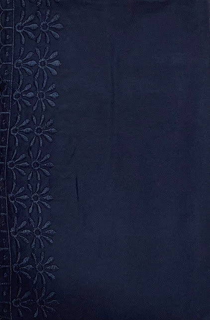 Stunning Dark Blue Color Cotton Embroidered Petticoat For Women