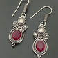 Wonderful Oxidized Maroon Color Stone Earrings For Women