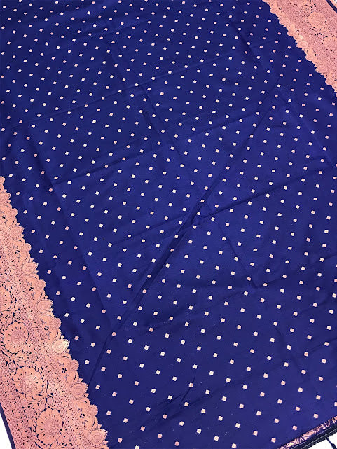 Elegant Blue Colored Silk Sarees In Yuma