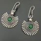 Elegant Green Color Stone Designer Oxidized Earrings For Women In Mesa