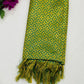 Elegant Green Color Traditional Silk Shawl (Ponnadai) For Guest