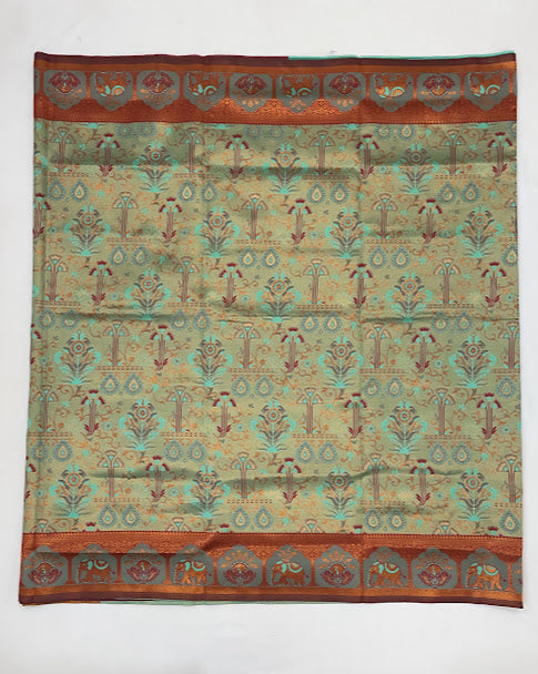 Rama Green Color Silk Saree In Chandler